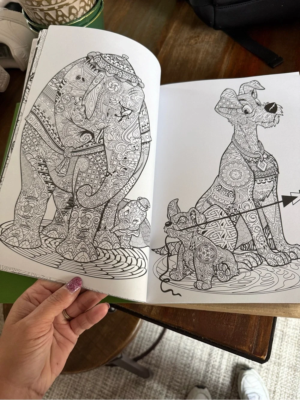 Disney Animals Coloring Book - White with Gold Accents
